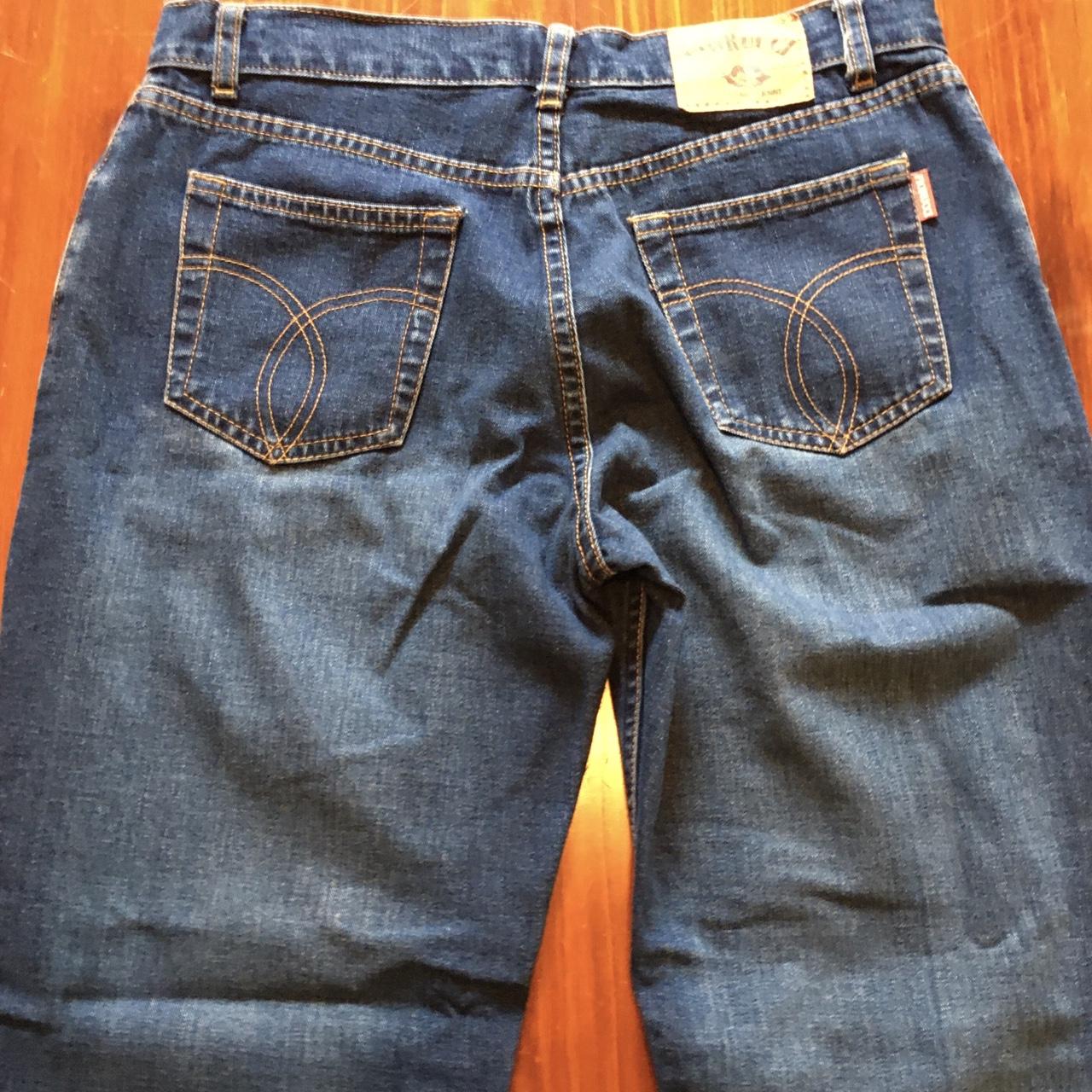 Womens Fiorucci Angel Safety Jeans Dark Blue Size... Depop