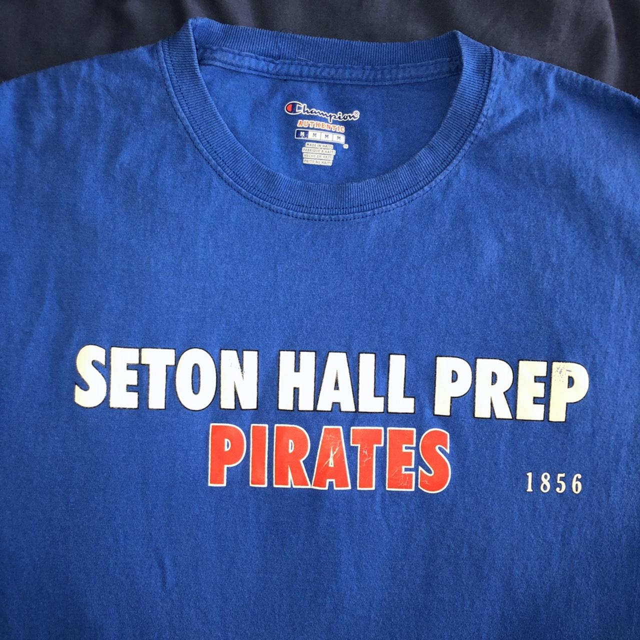 Men's Champion Blue Seton Hall Pirates Jersey T-Shirt