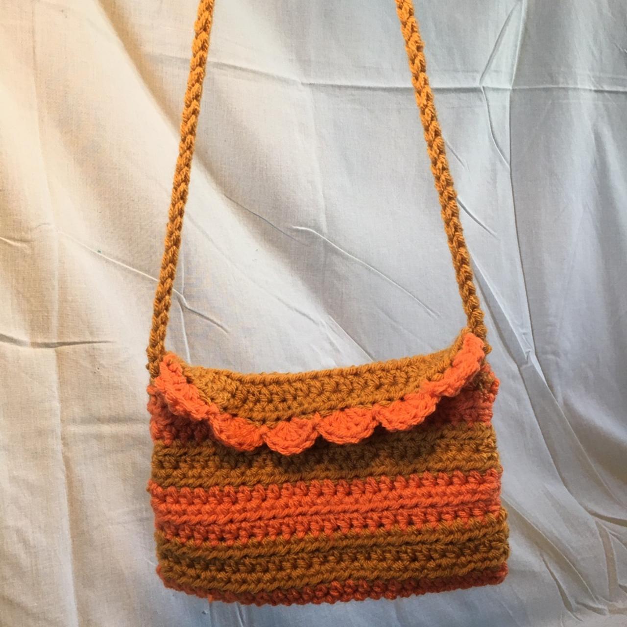 a groovy, striped crochet bag for 60s and 70s vibes... - Depop