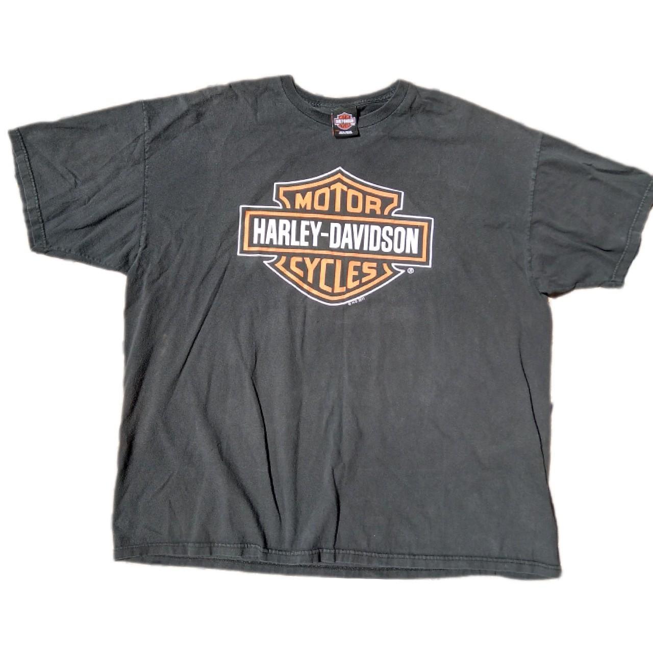 Genuine Harley Davidson black tee. Black is faded.... - Depop