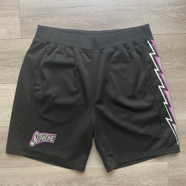 Supreme Bolt Basketball Shorts In Black Size Medium.... - Depop