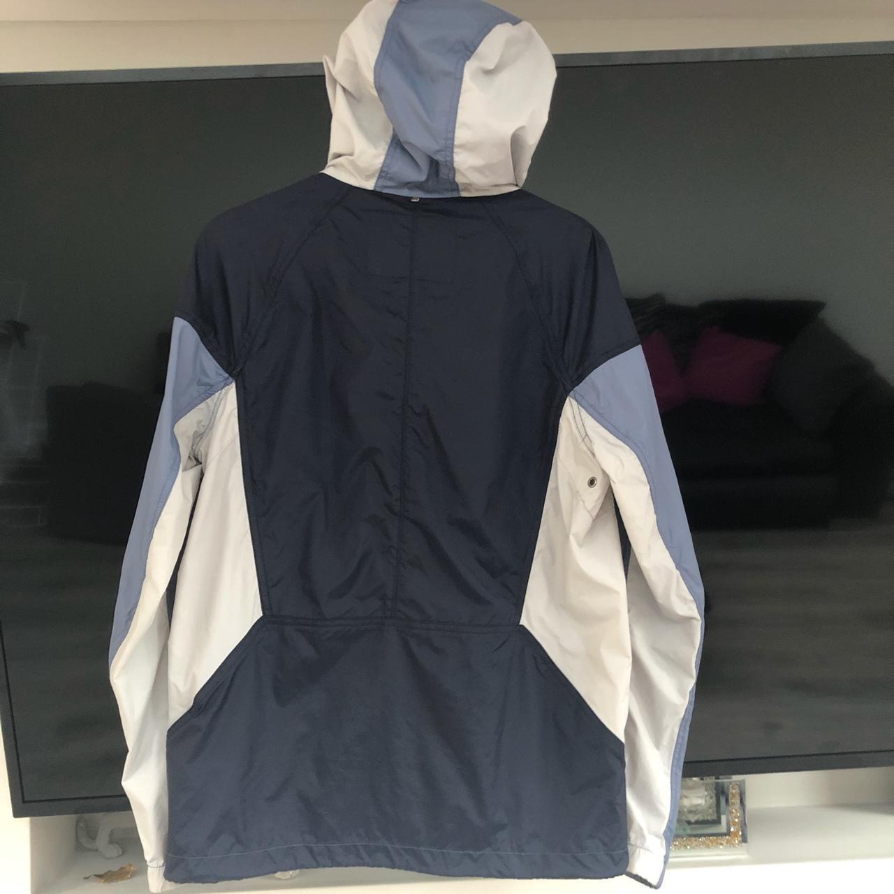 Pretty green jacket Light blue,grey and navy... Depop