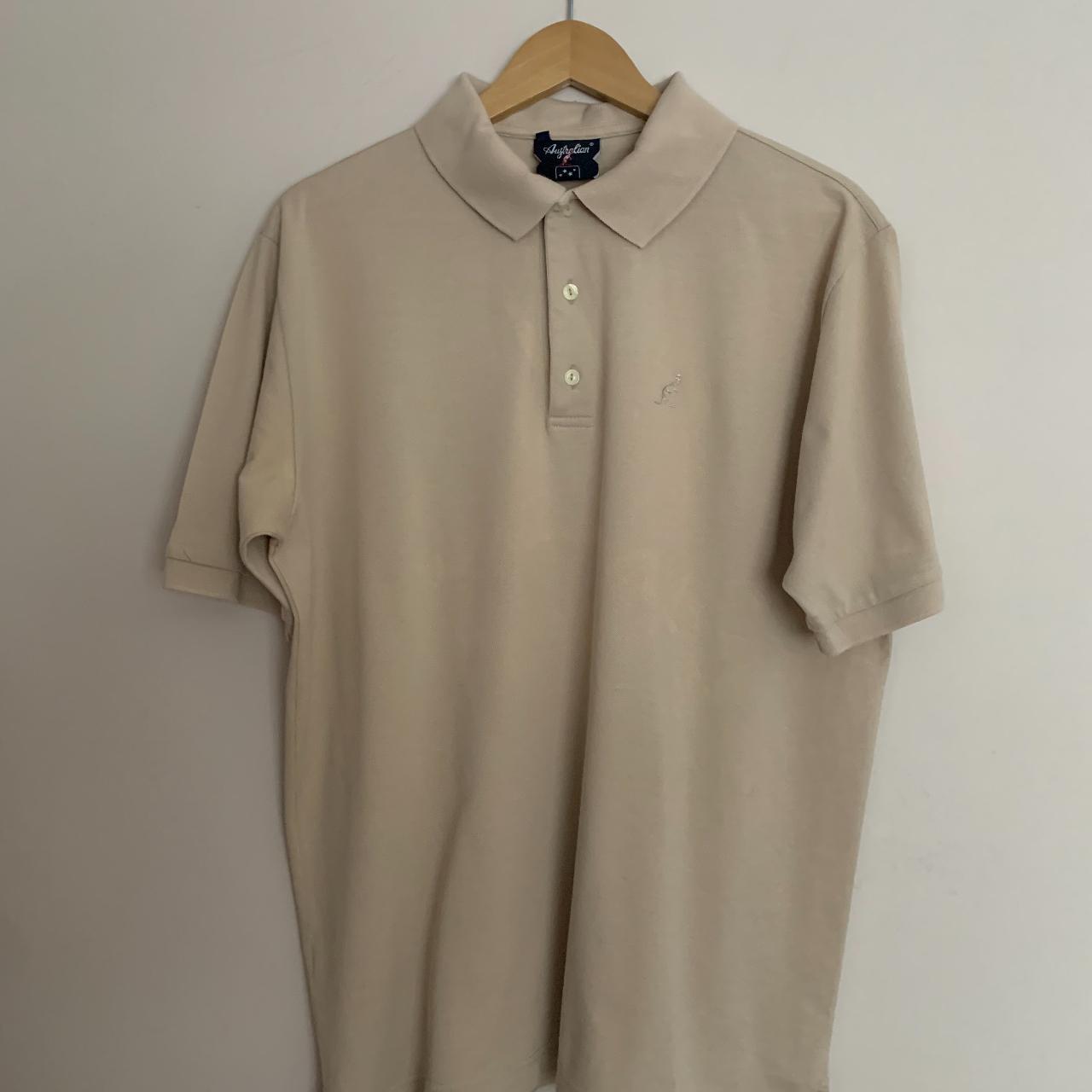 Australian Vintage Polo Shirt Beige Size 52 100%... - Depop
