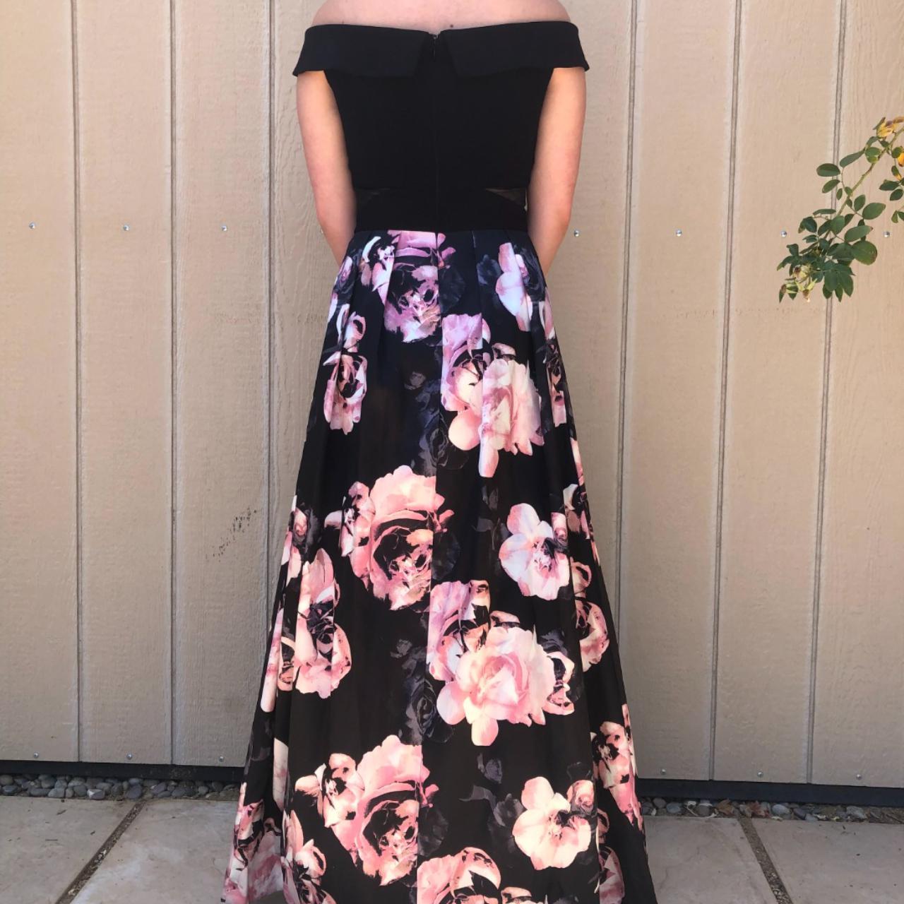 David's bridal black hot sale floral dress