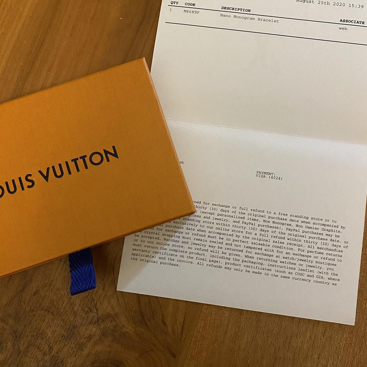 082323 SNEAK PEEK Preloved Louis Vuitton Monogram Nano Bracelet Size 19  BC4127 $30 OFF
