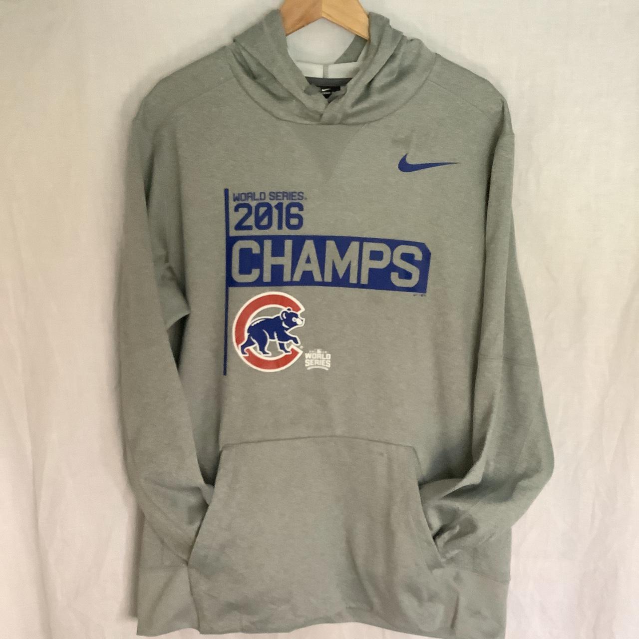 NIKE 2016 cubs champs fleece therma-fit hoodie in... - Depop