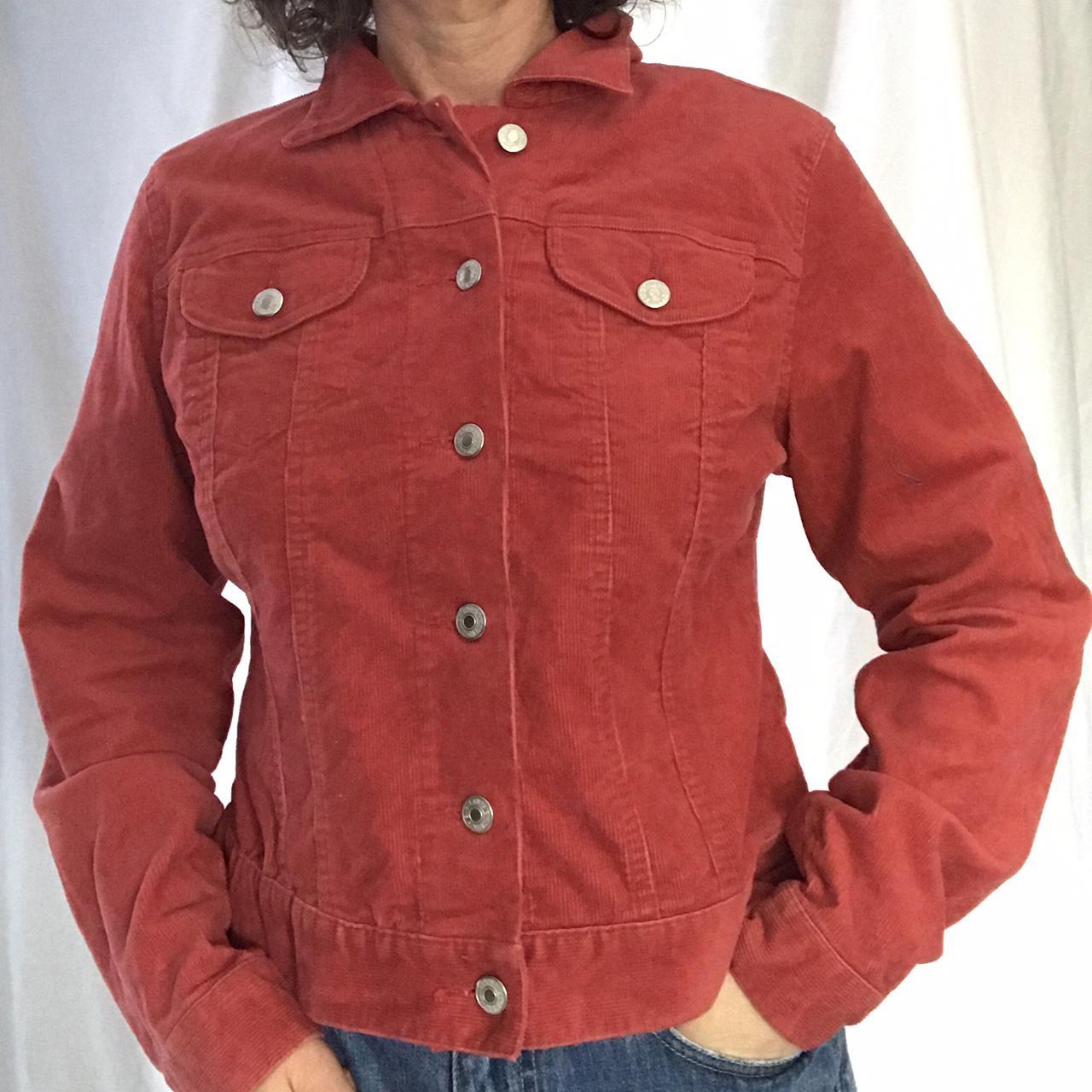Vintage 90’s Lands End red corduroy jacket,... Depop
