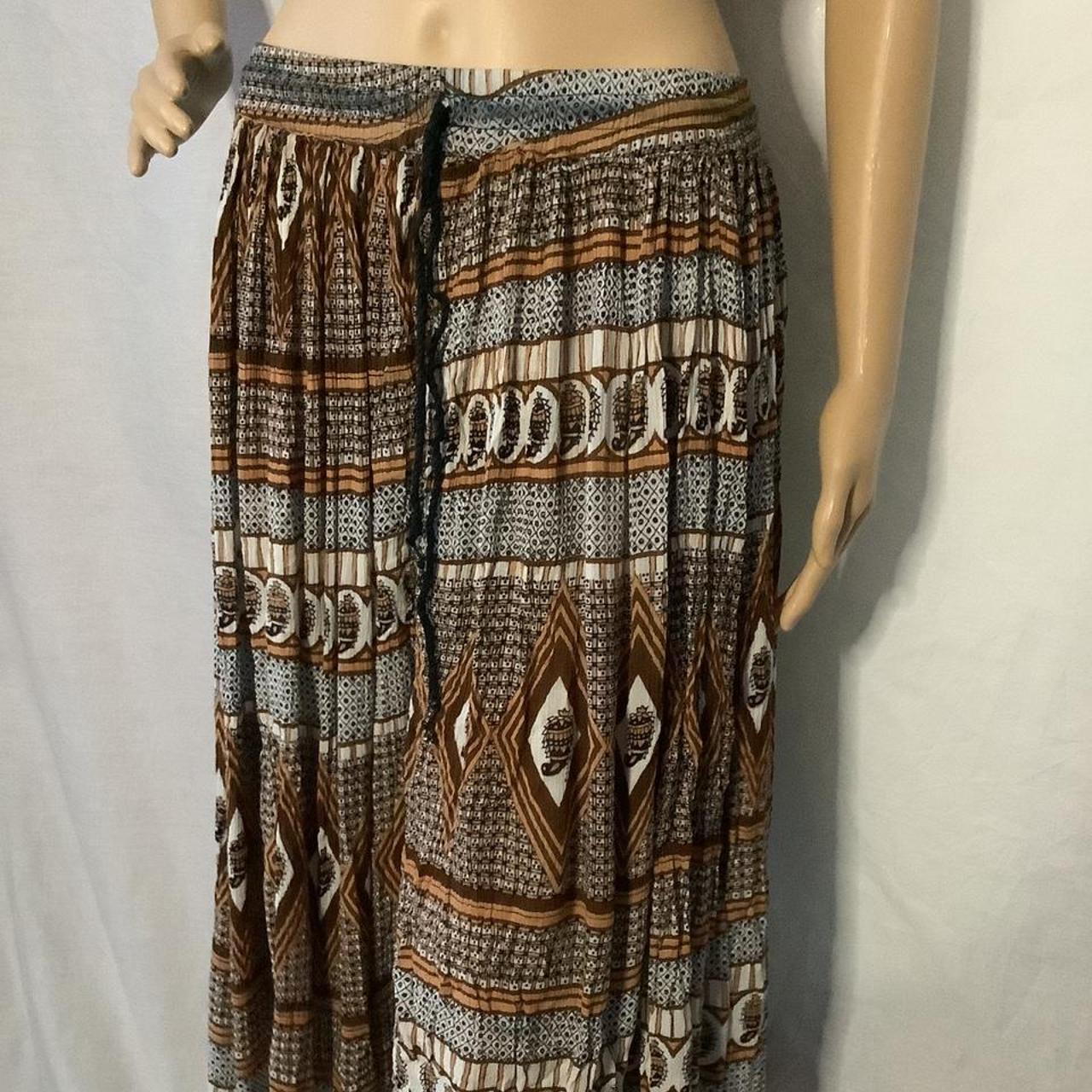 Women's Brown and Tan Skirt | Depop