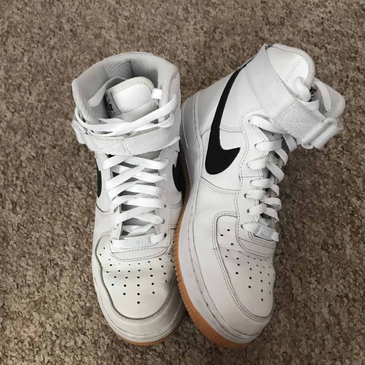 Nike AIR FORCE 1 Hi Tops, worn literally 4 times... - Depop