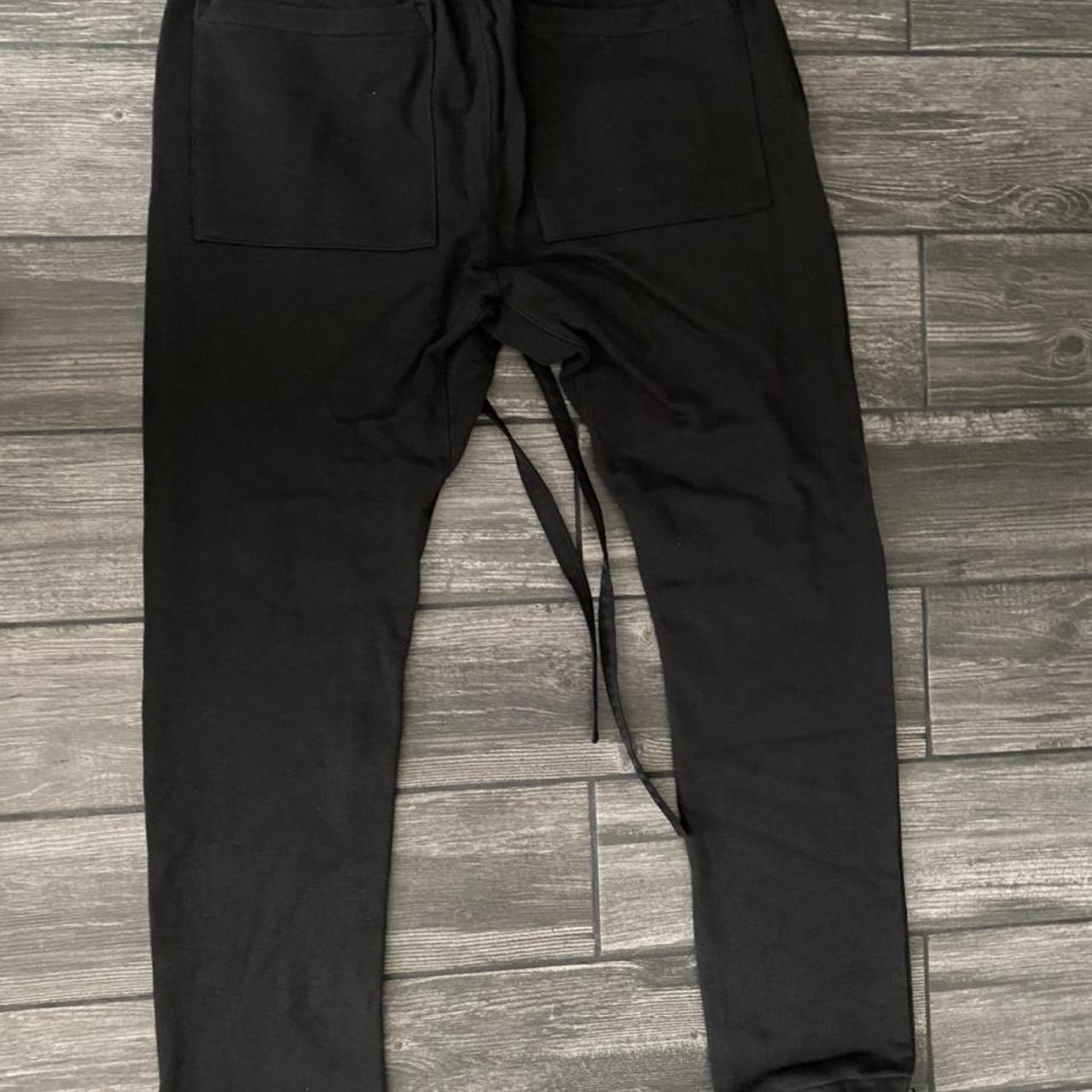 Rare black fear of god sweatpants!! Fits very large... - Depop