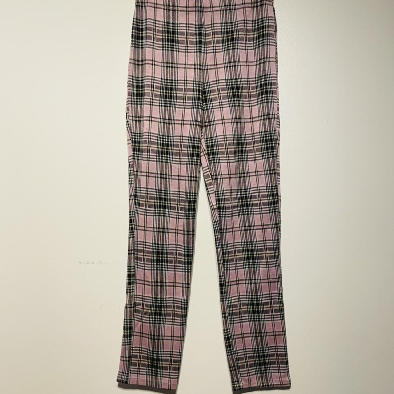 Pink Hollister High Waisted Plaid Pants, Only worn - Main Image