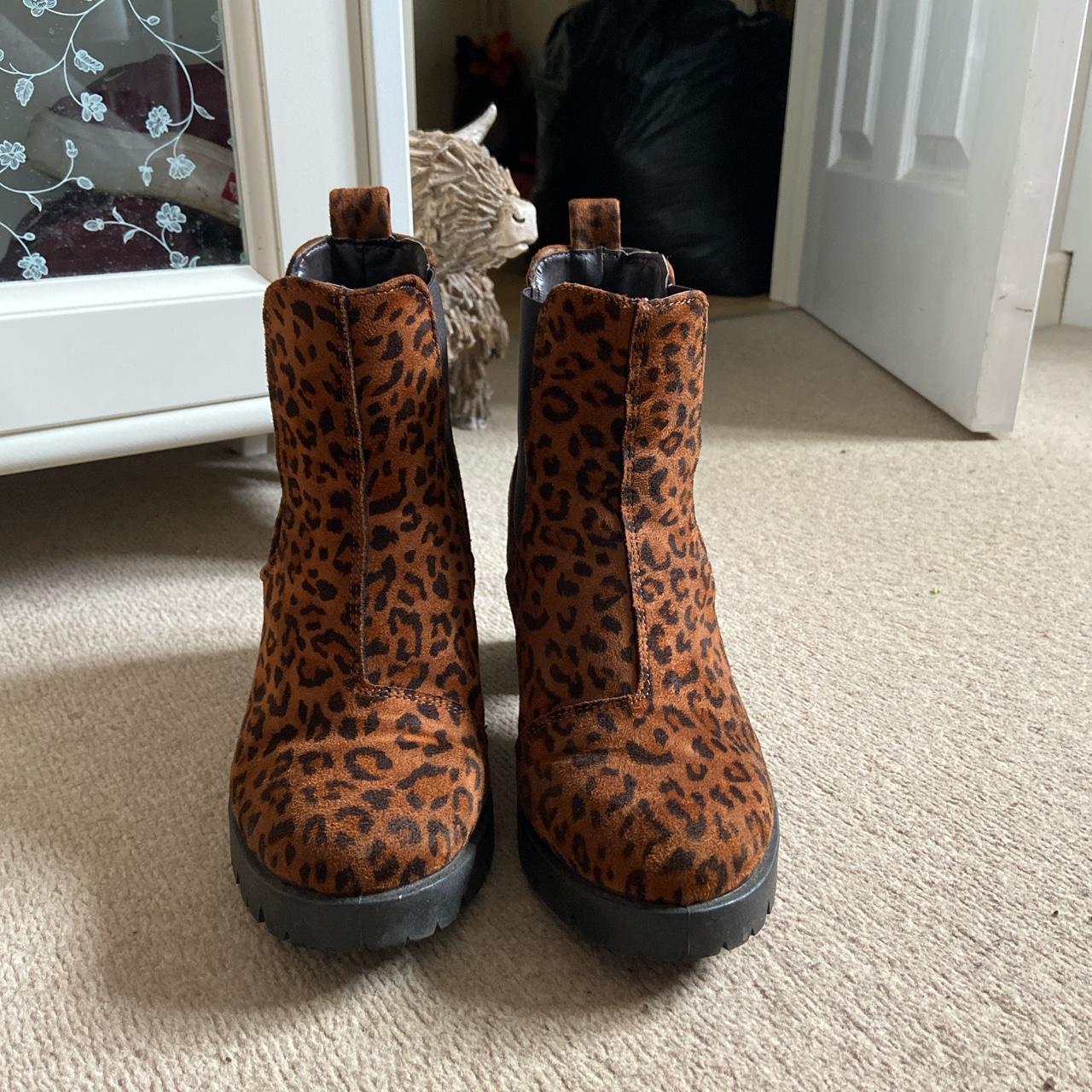 Office leopard print shop boots