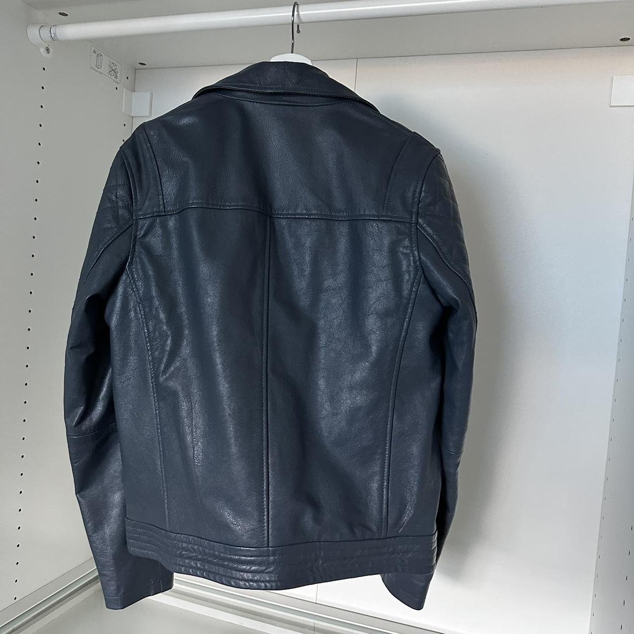 100% Real leather jacket in size M. Stylish leather... - Depop