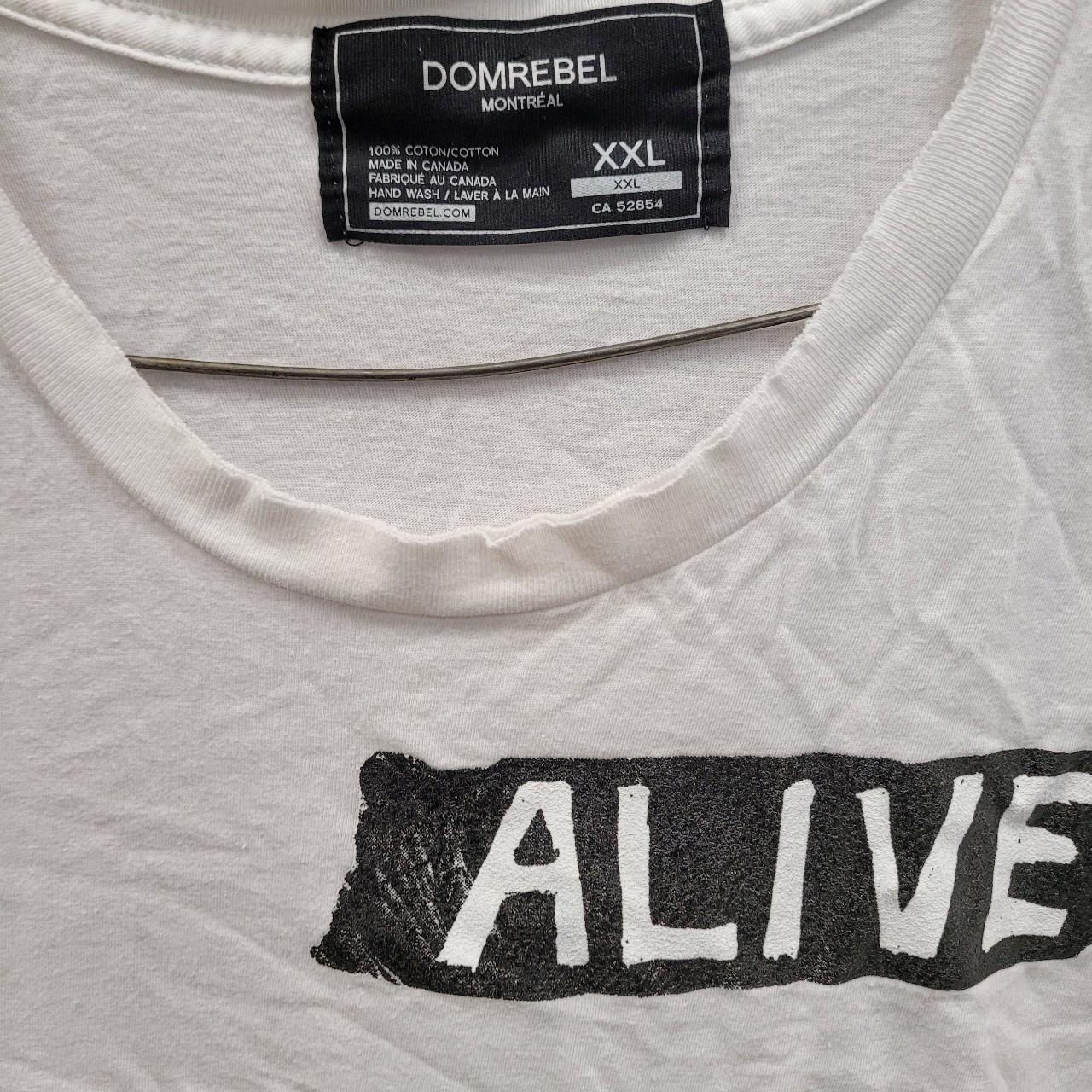 DOMREBEL Men's White and Black T-shirt (3)