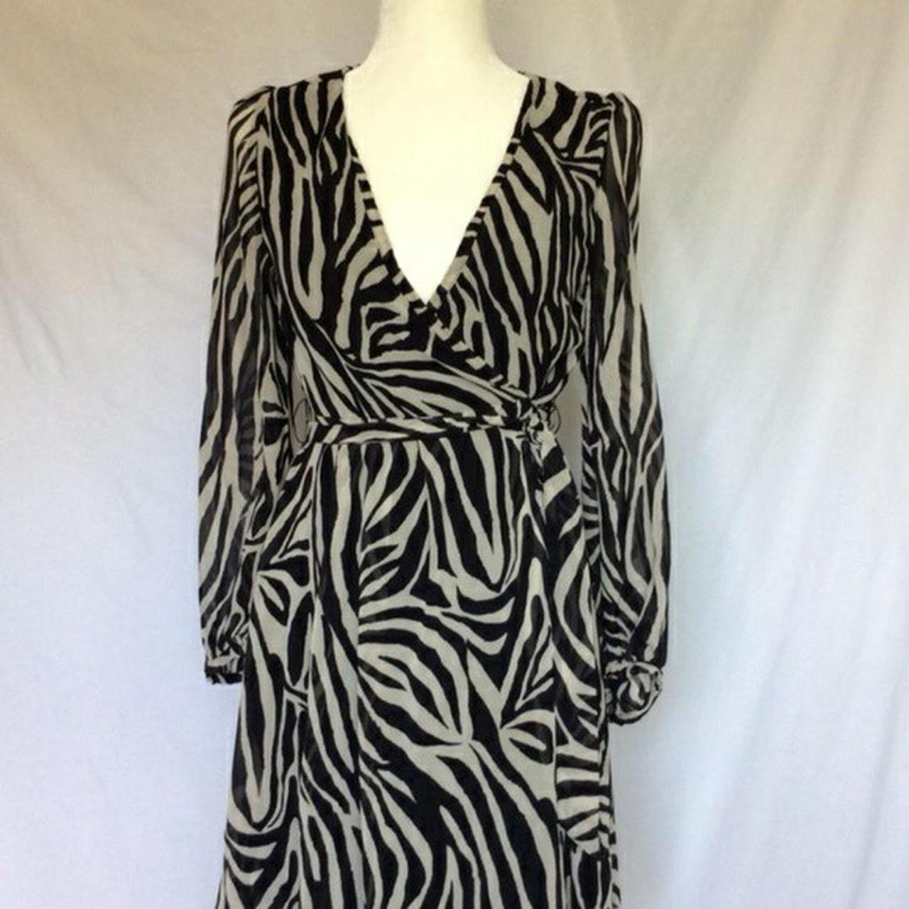 zara zebra wrap dress