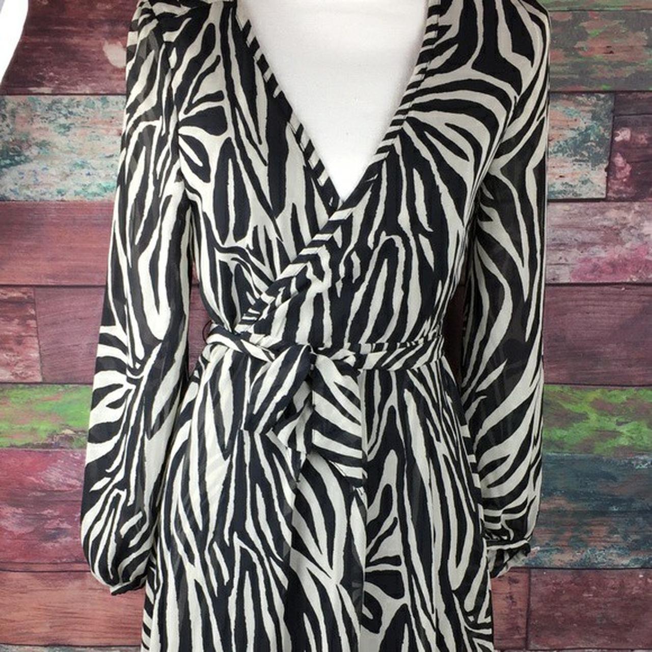 zara zebra wrap dress