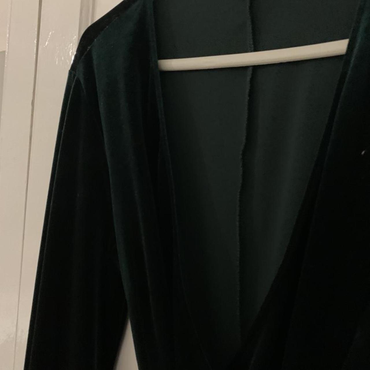 Zara satin emerald green wrap dress Depop