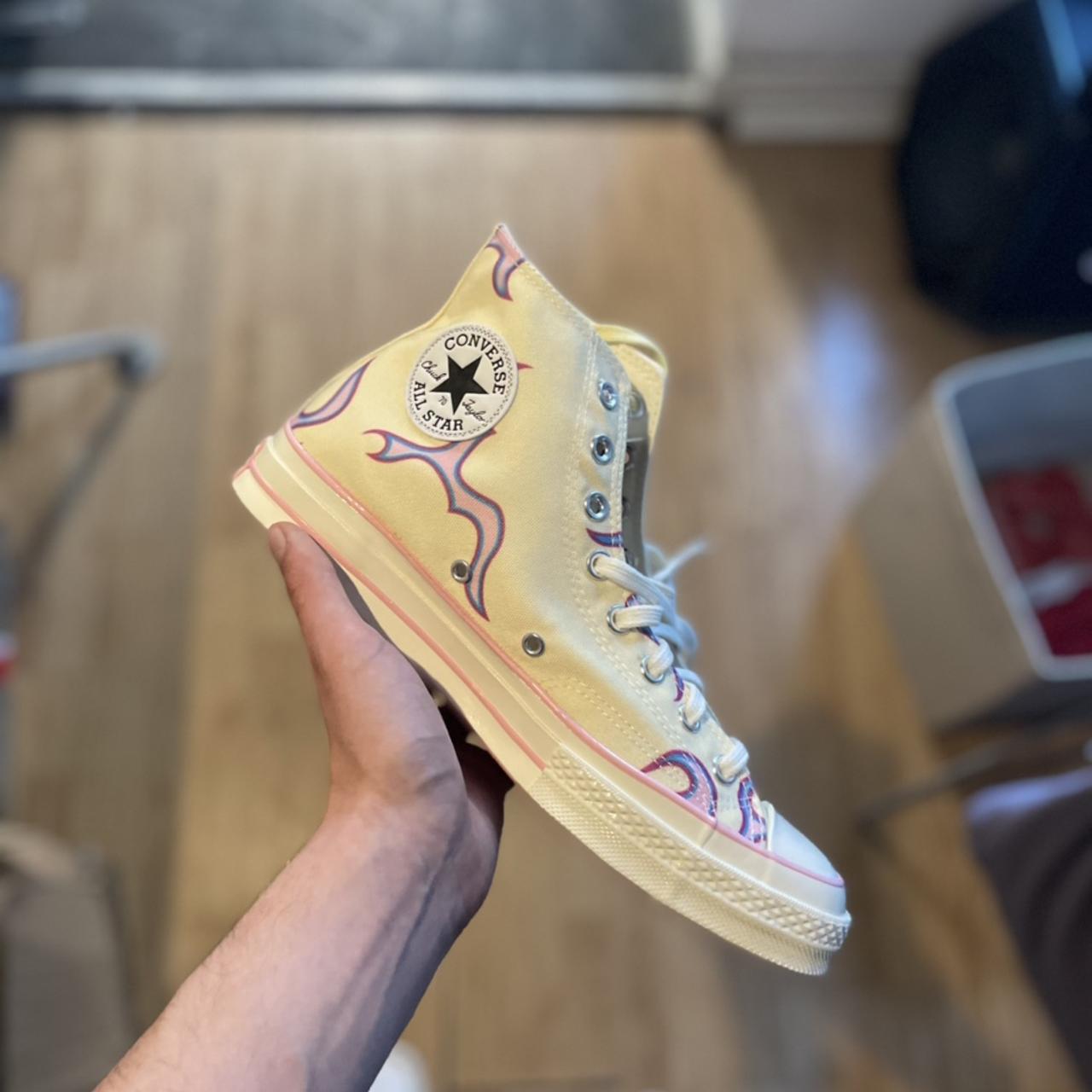 golf wang converse pink flame