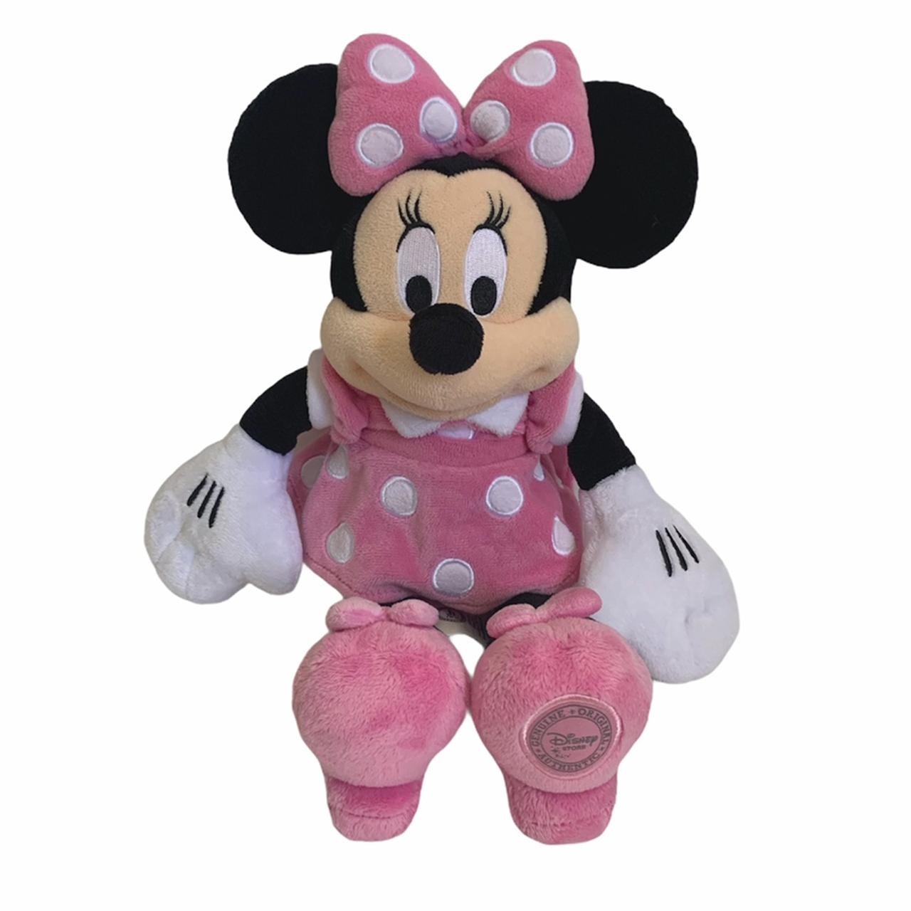 Stuffed Pink and White Polk A Dot Minnie Mouse Plush... - Depop