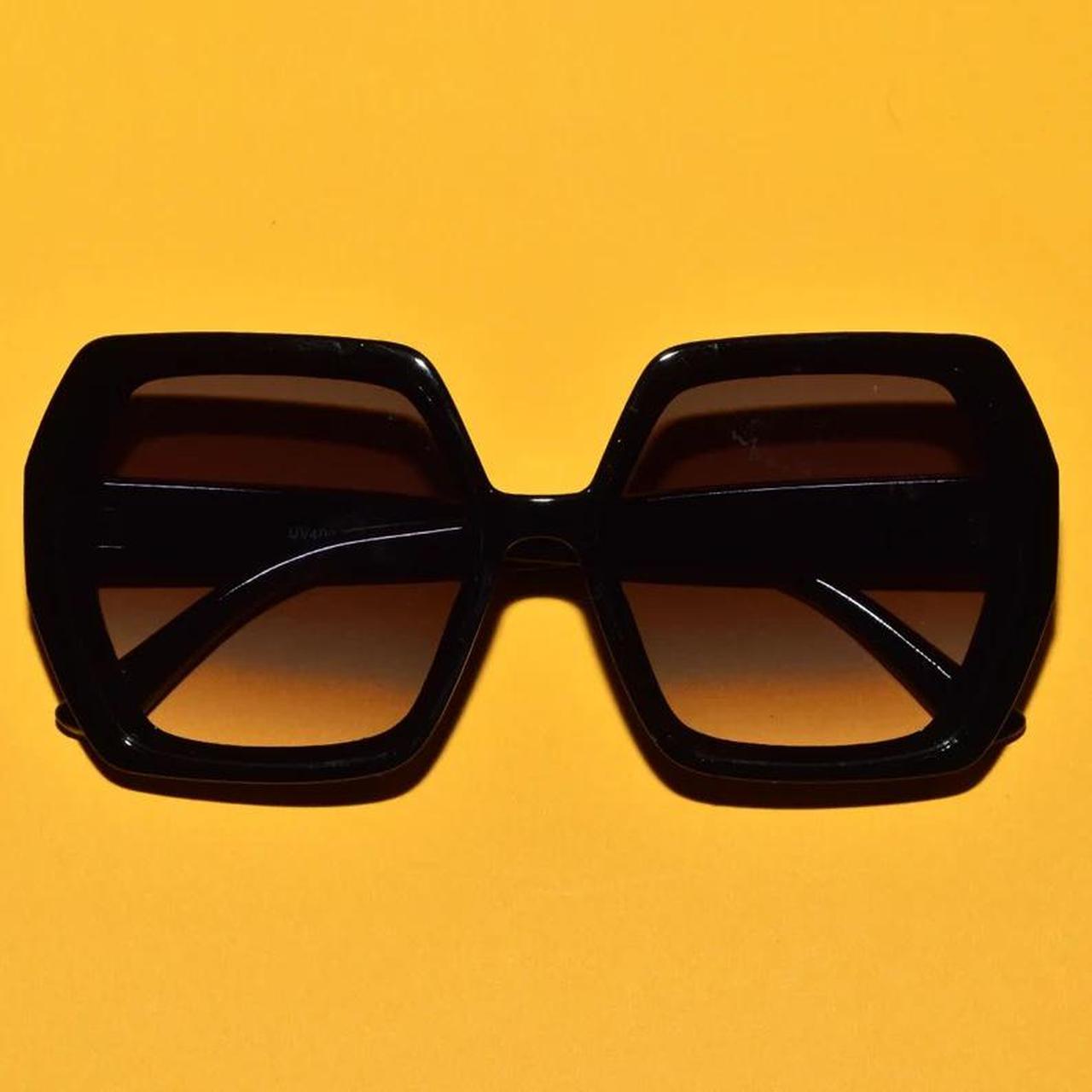 1970s Vintage Style Oversized Square Sunglasses Depop