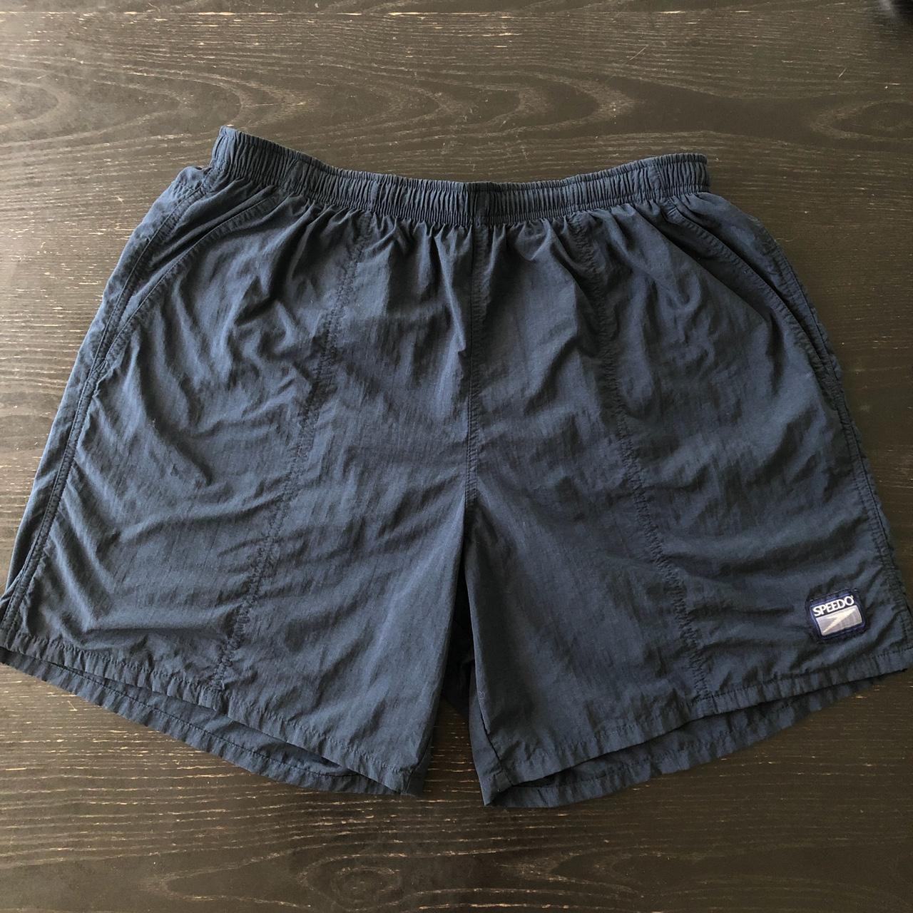 Paisley Print Swim Trunks Real nice navy blue - Depop