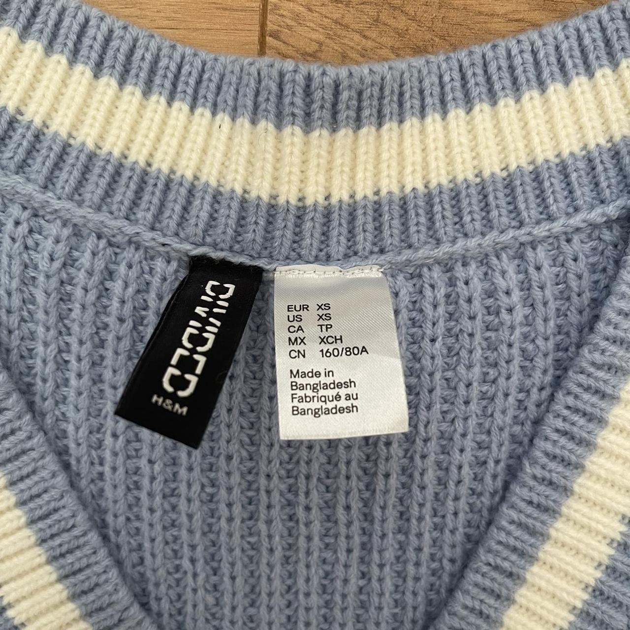 h&m light blue sweater vest in size xs Depop