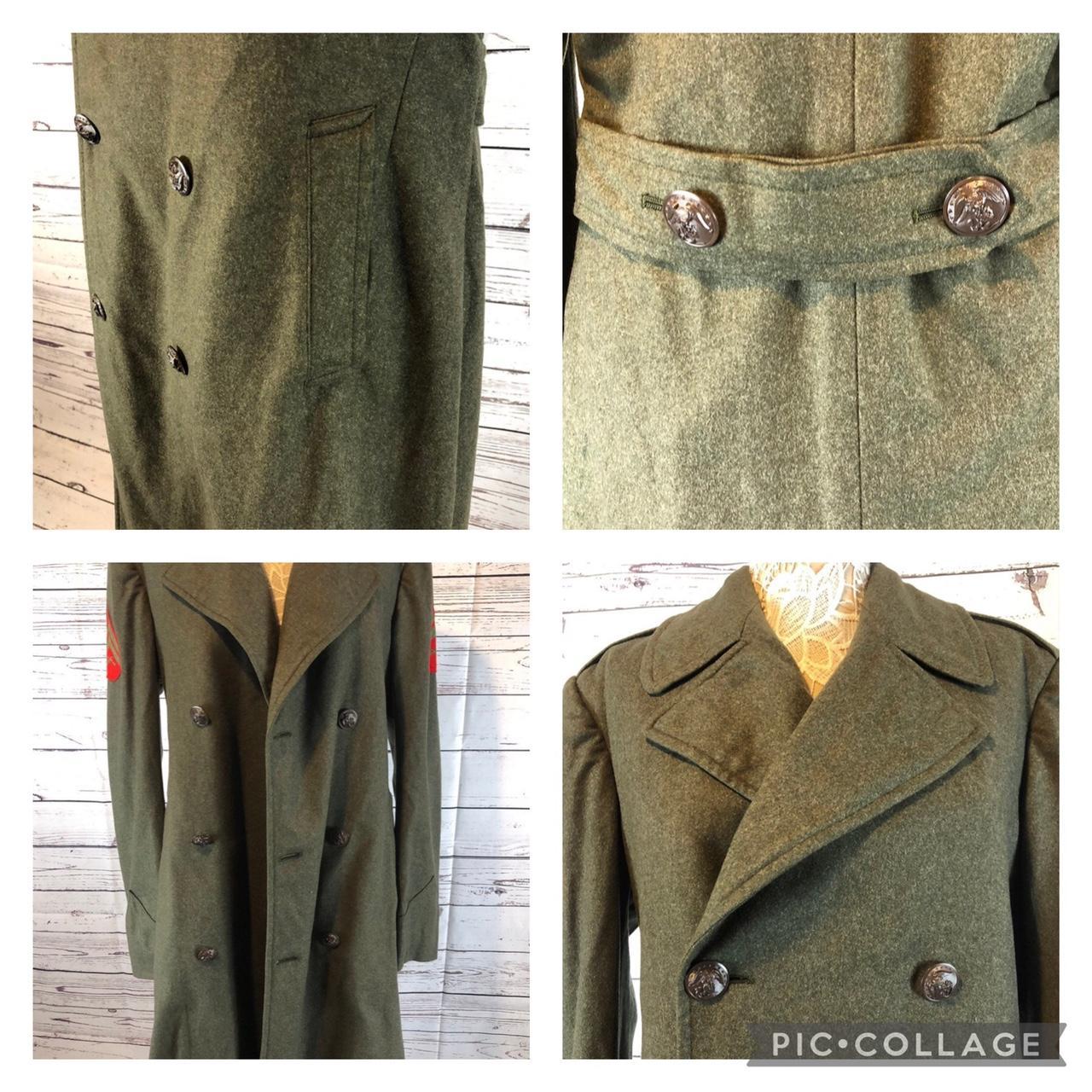 Vintage U.S.M.C M-1960 WOOL KERSEY DOUBLE-BREASTED... - Depop