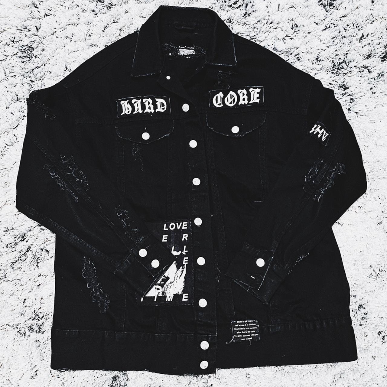 MISBHV “HARDCORE” BLACK DENIM JACKET, •