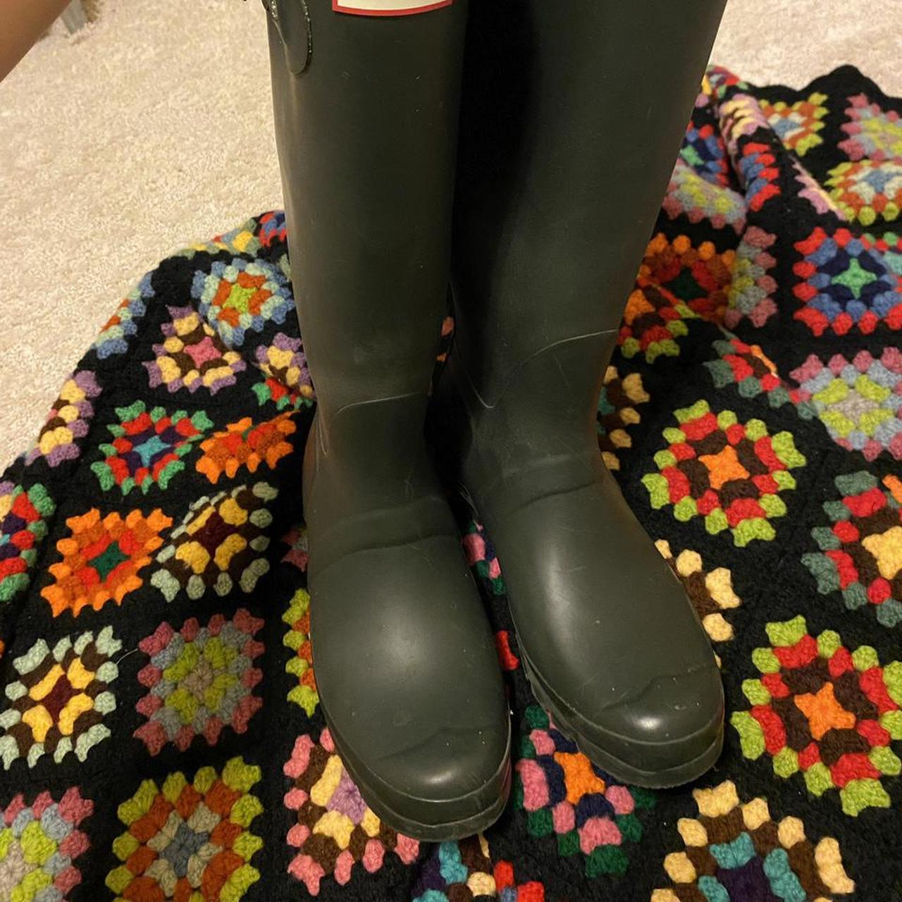 HUNTER RAIN BOOTS - Original Tall. Nearly brand new,... - Depop