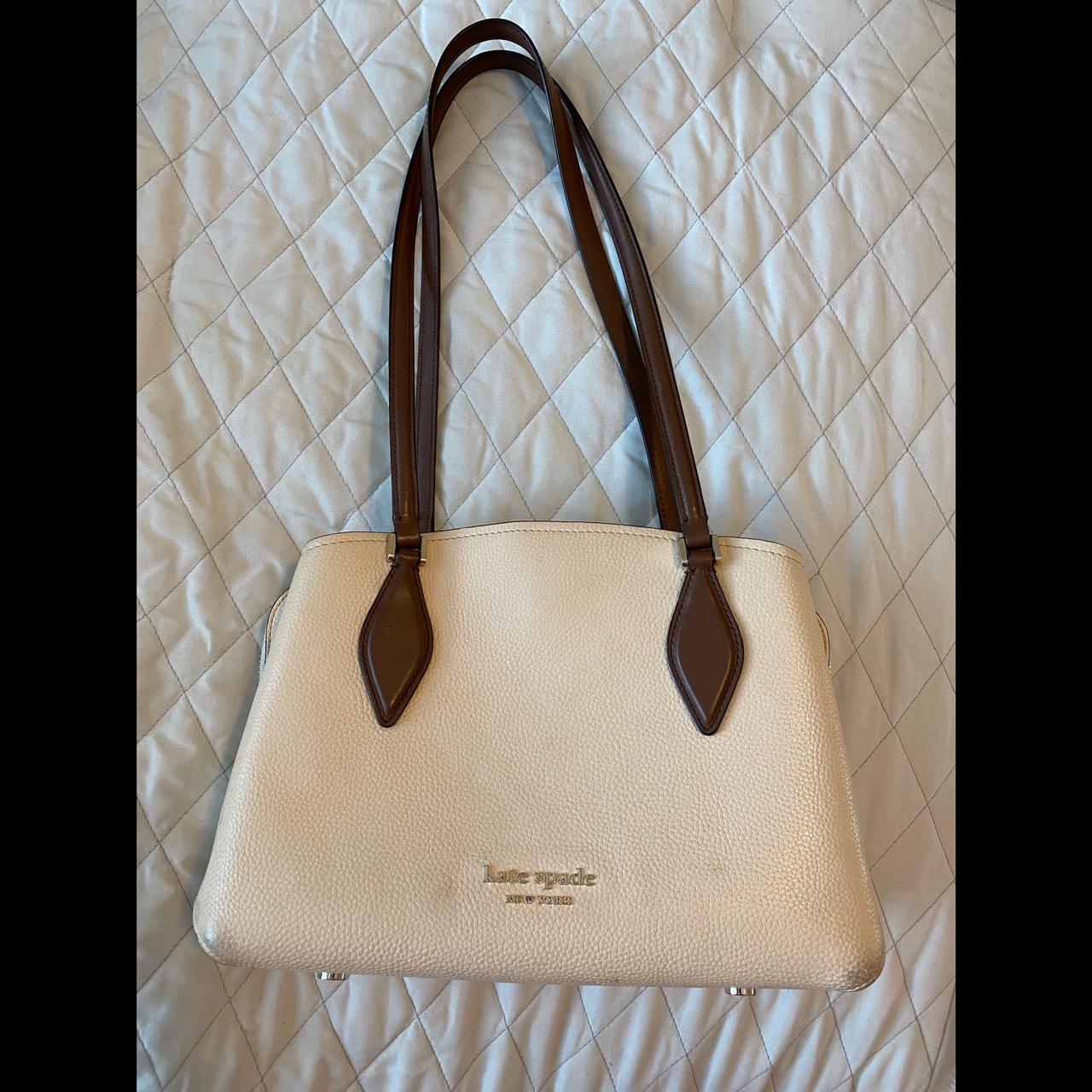 beige kate spade zeezee small tote some used marks