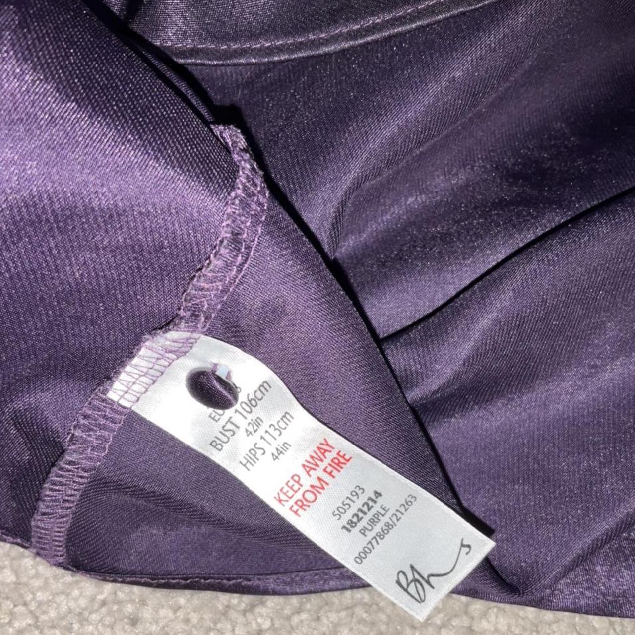 Y2K 00s Purple Satin Slip Dress UK 20 Super... - Depop