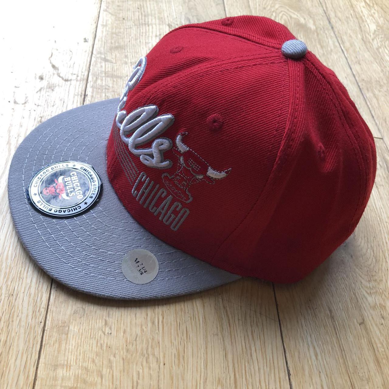 Men's Red and Grey Hat | Depop