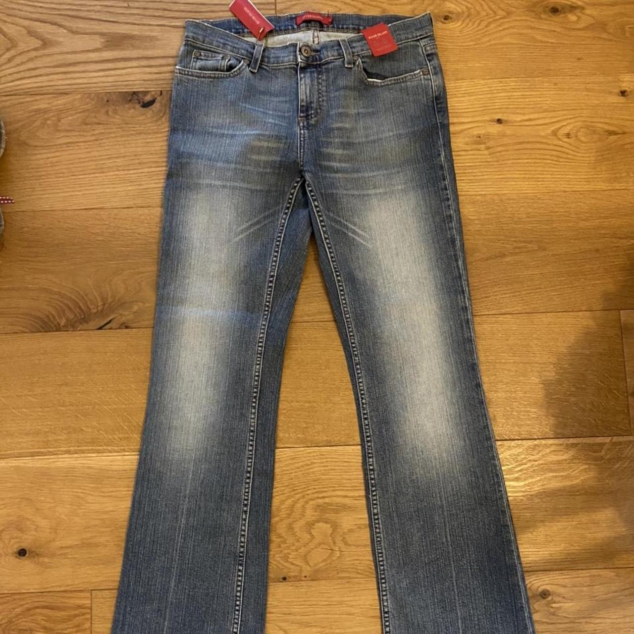 River Island Women's Blue and Navy Jeans | Depop