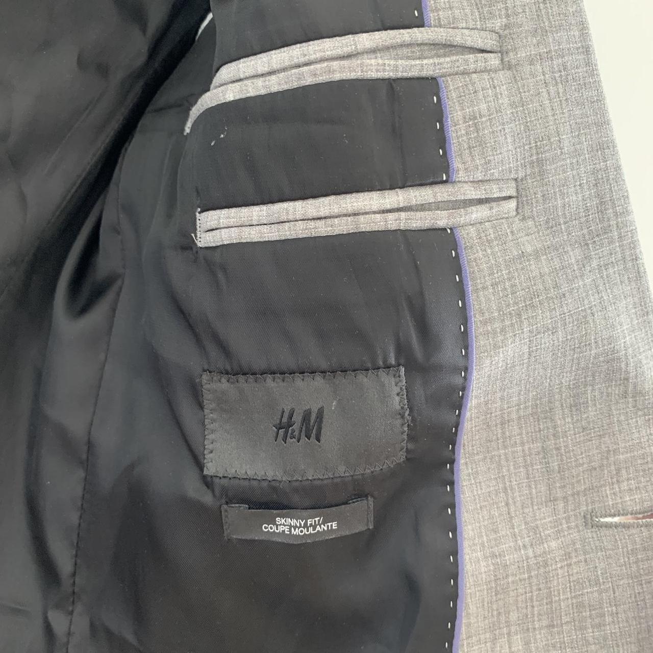 H&M Men's Grey Tailoredjackets Depop