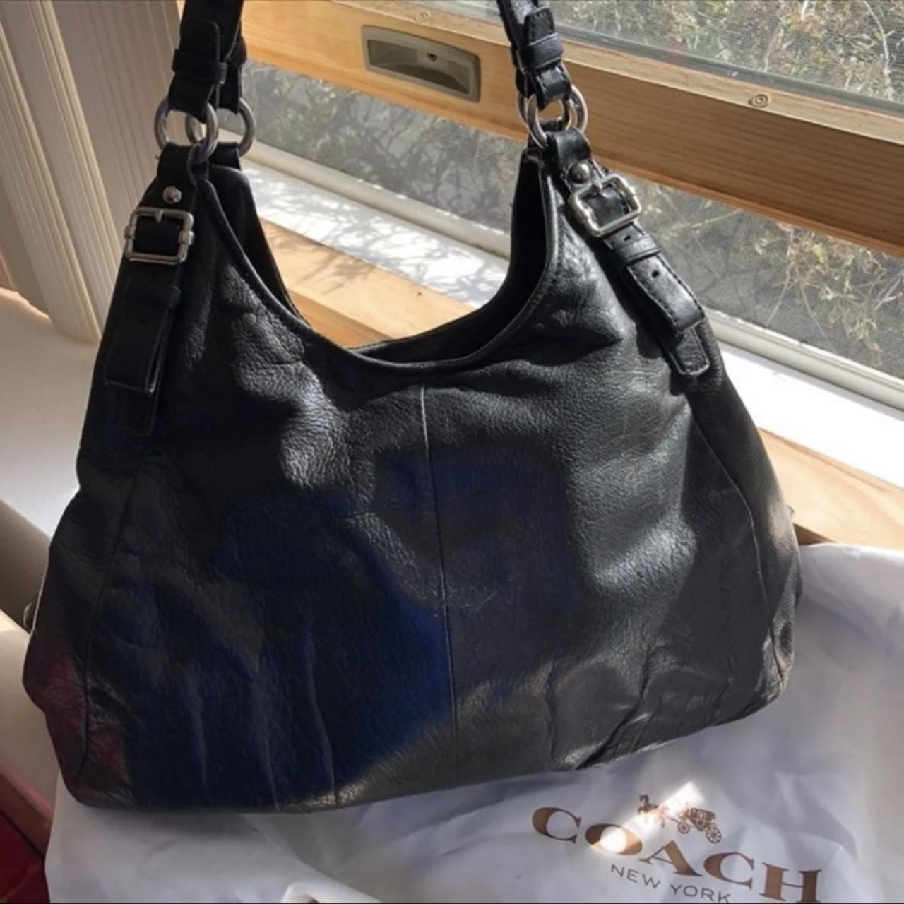 Black and purple coach bag retailer