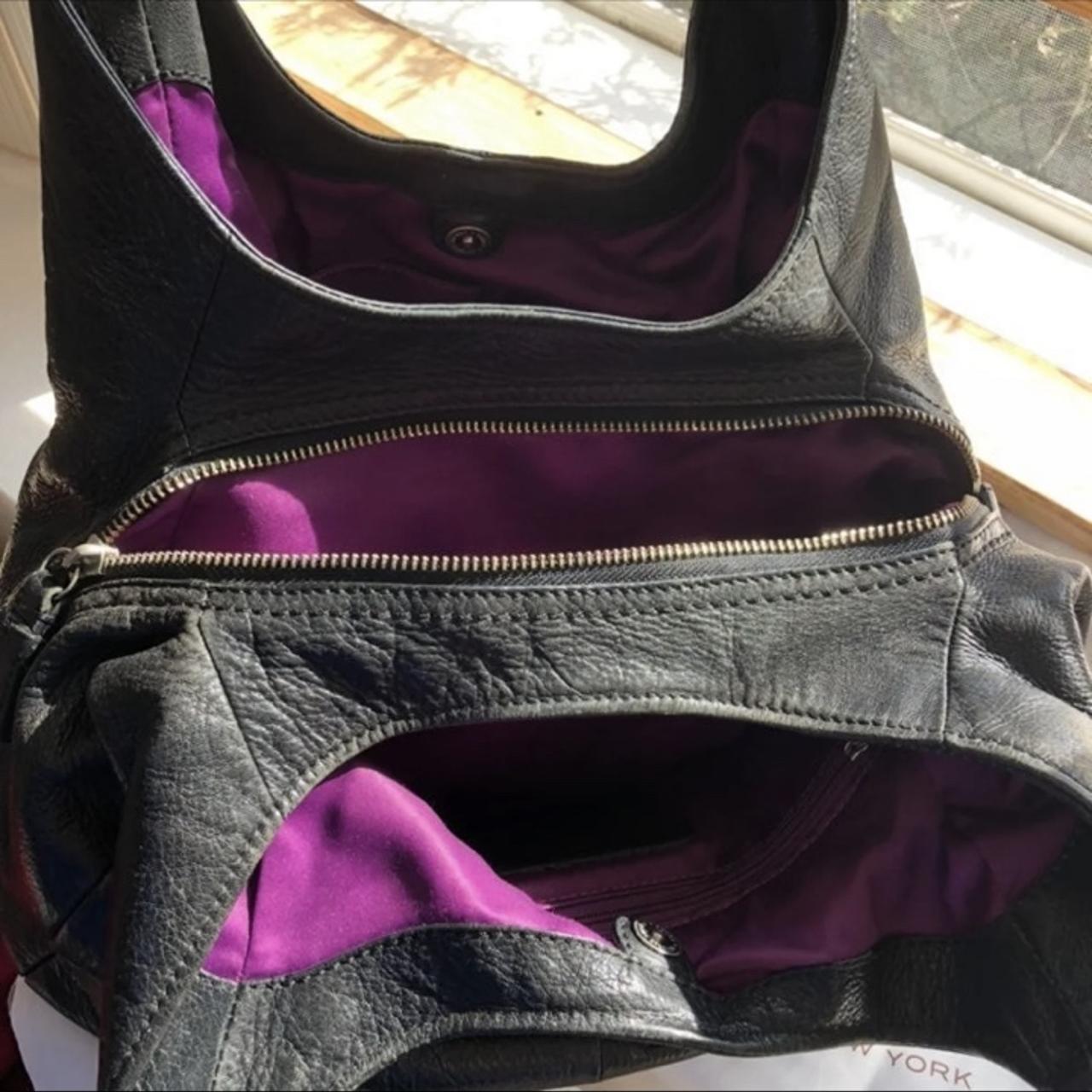 Coach Purple/Plum Satchel Ashley Gathered Leather Purse. - Bunting Online  Auctions