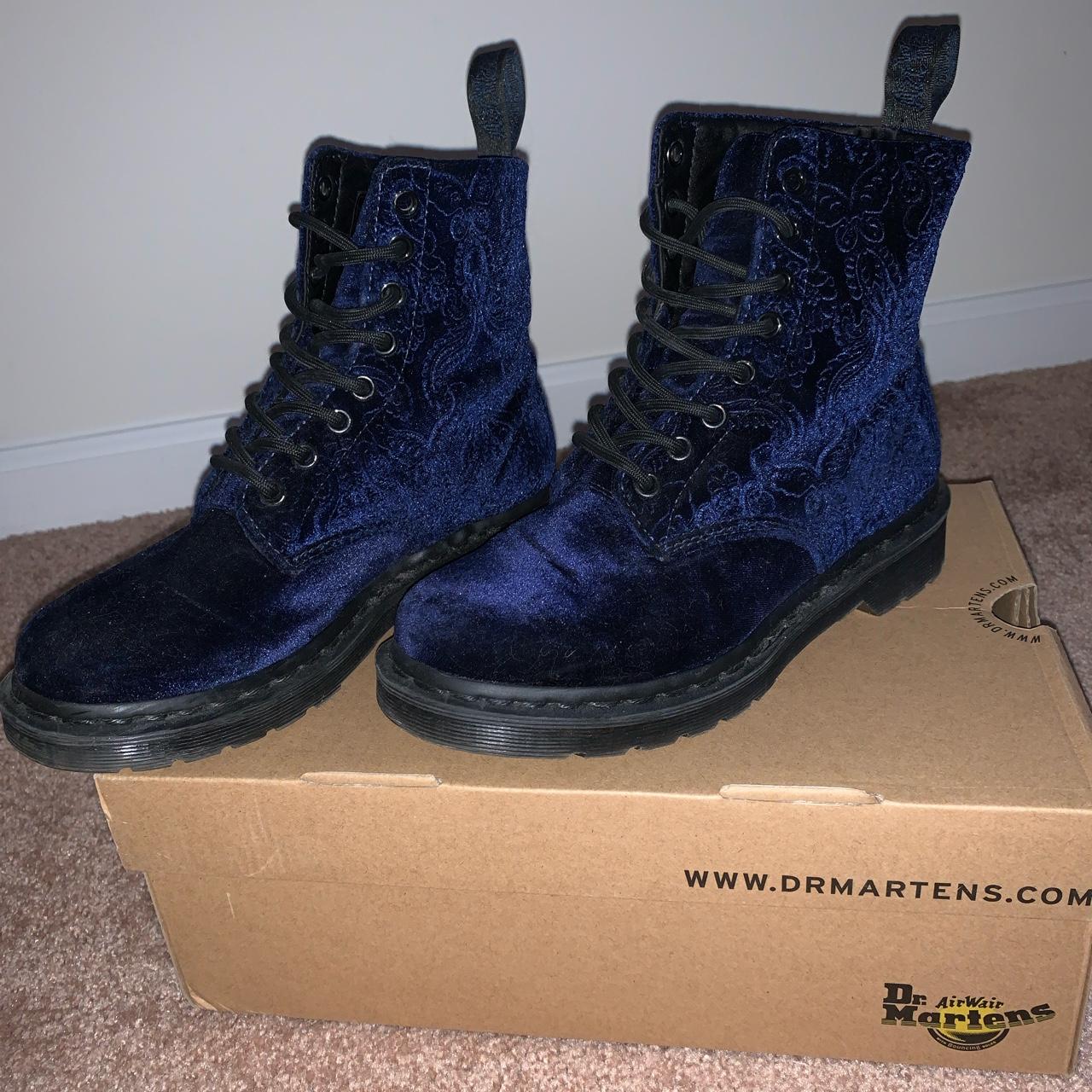 Blue velvet hot sale doc martens