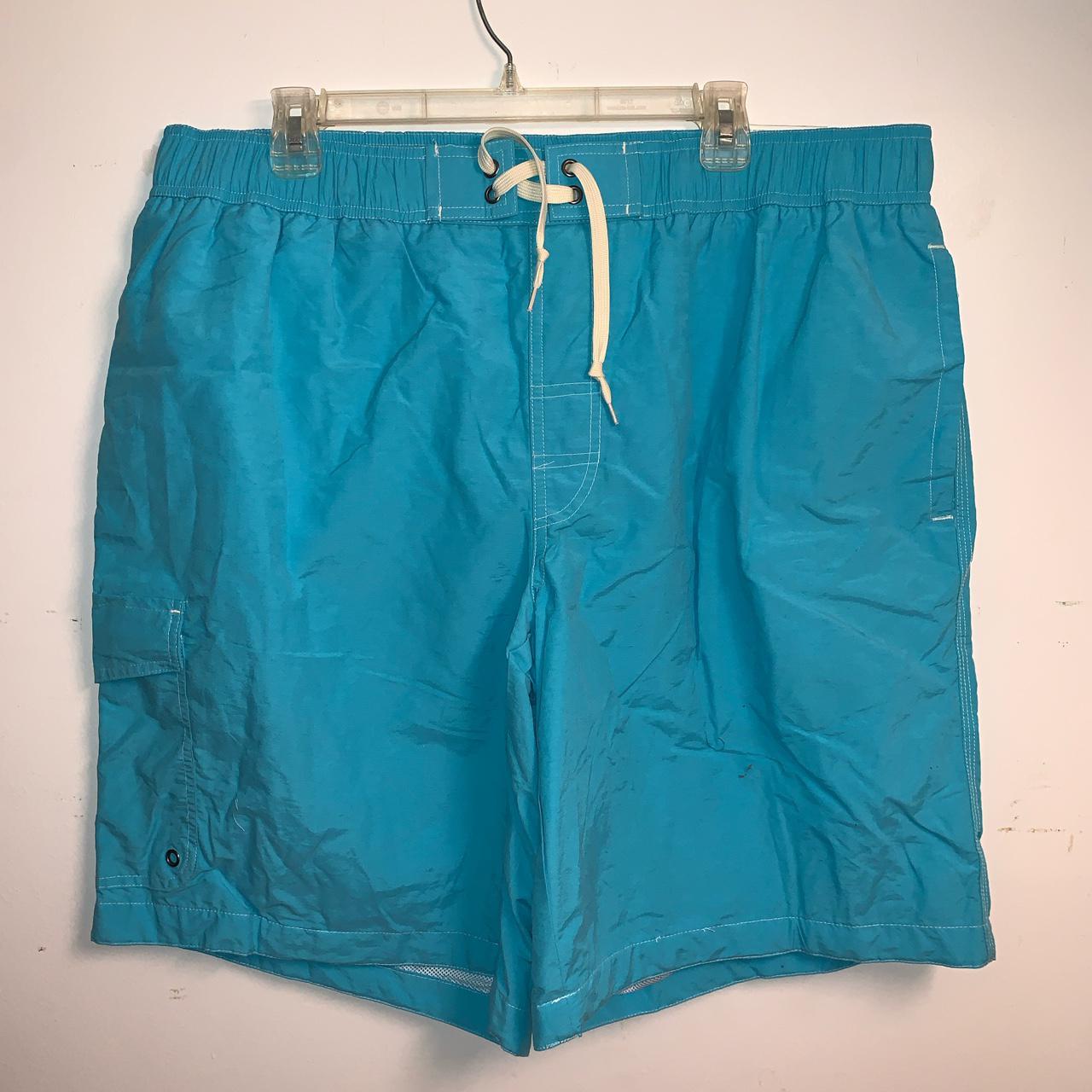 St. John's Bay Men's Blue Swim-briefs-shorts | Depop