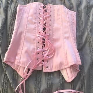 rare Ann Summers pink and white strawberry corset bustier top size