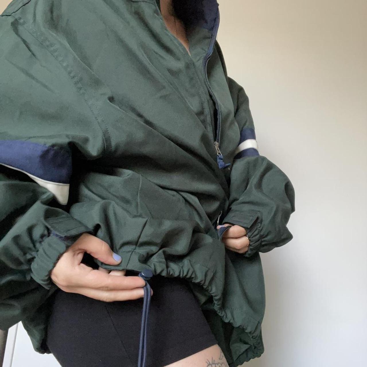 Old Navy Men's Green and Navy Jacket Depop