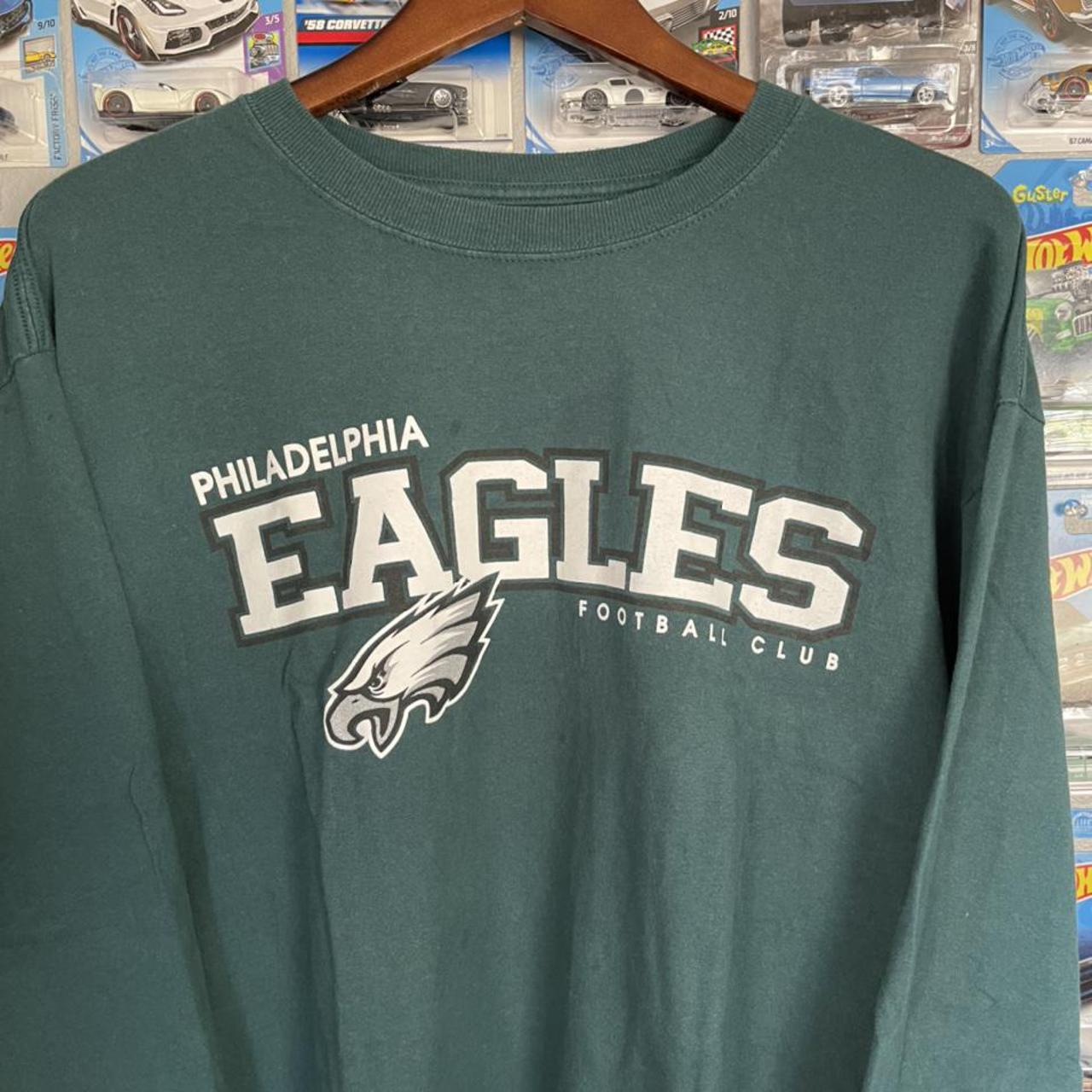 y2k Reebok Philadelphia Eagles Football long sleeve... - Depop