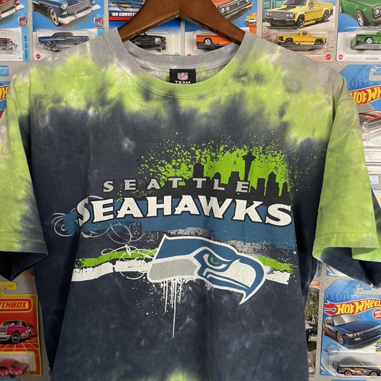 Seattle Seahawks Vintage Tie Dye T Shirt . . . L-XL - Depop