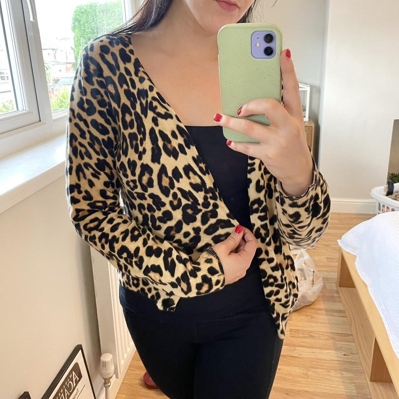 H&m shop leopard cardigan