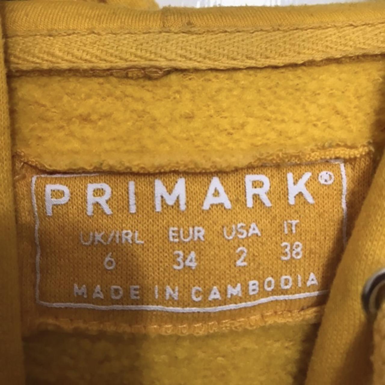 Primark Women's Yellow and Black Hoodie Depop
