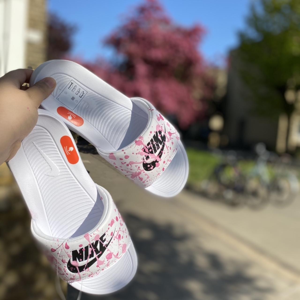 Custom Nike Air Force 1 Pink Ombré LV Drip 💗, MENS 