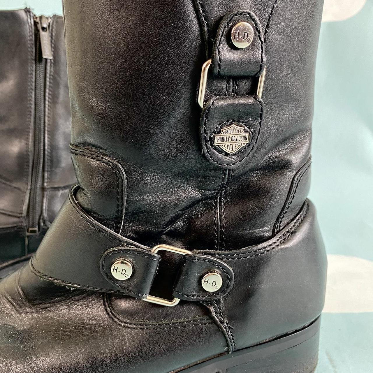 Harley Davidson Boots 9.5 (Womens) Vintage black... - Depop