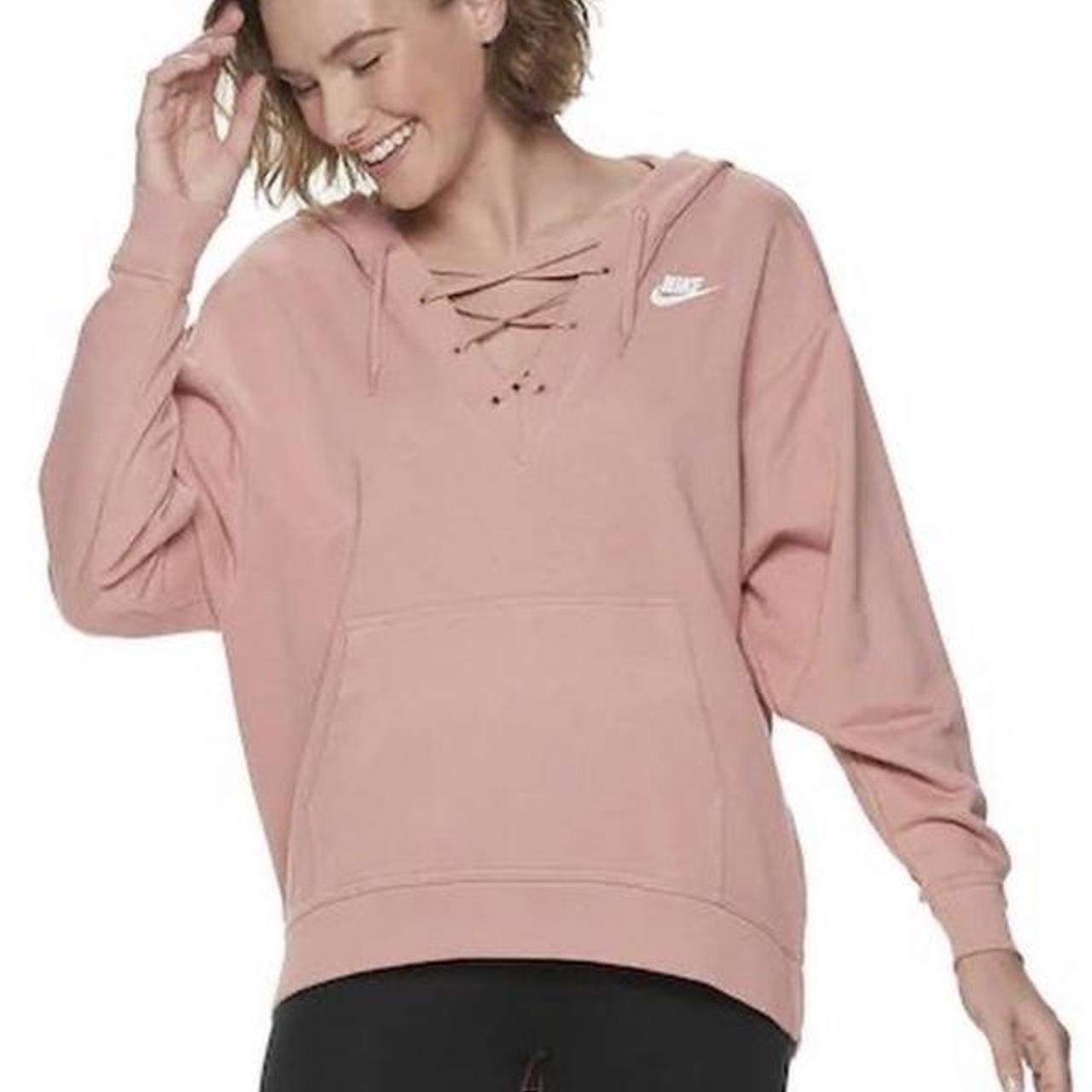 rust pink nike hoodie
