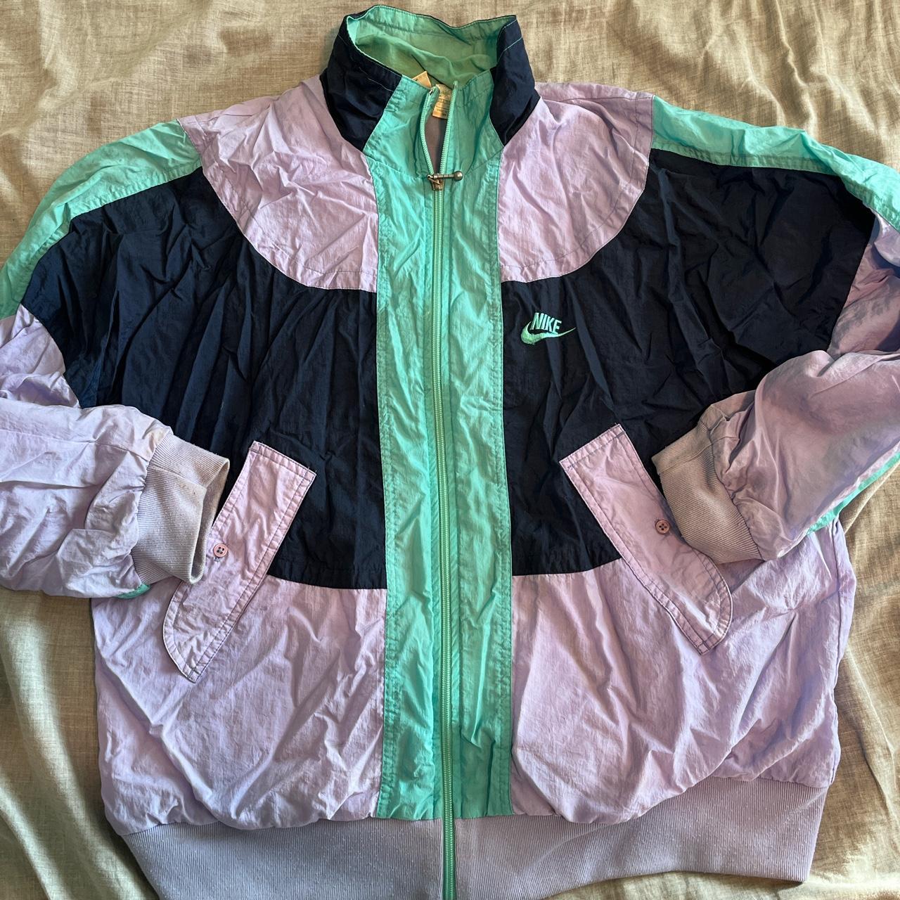 nike vintage windbreaker green