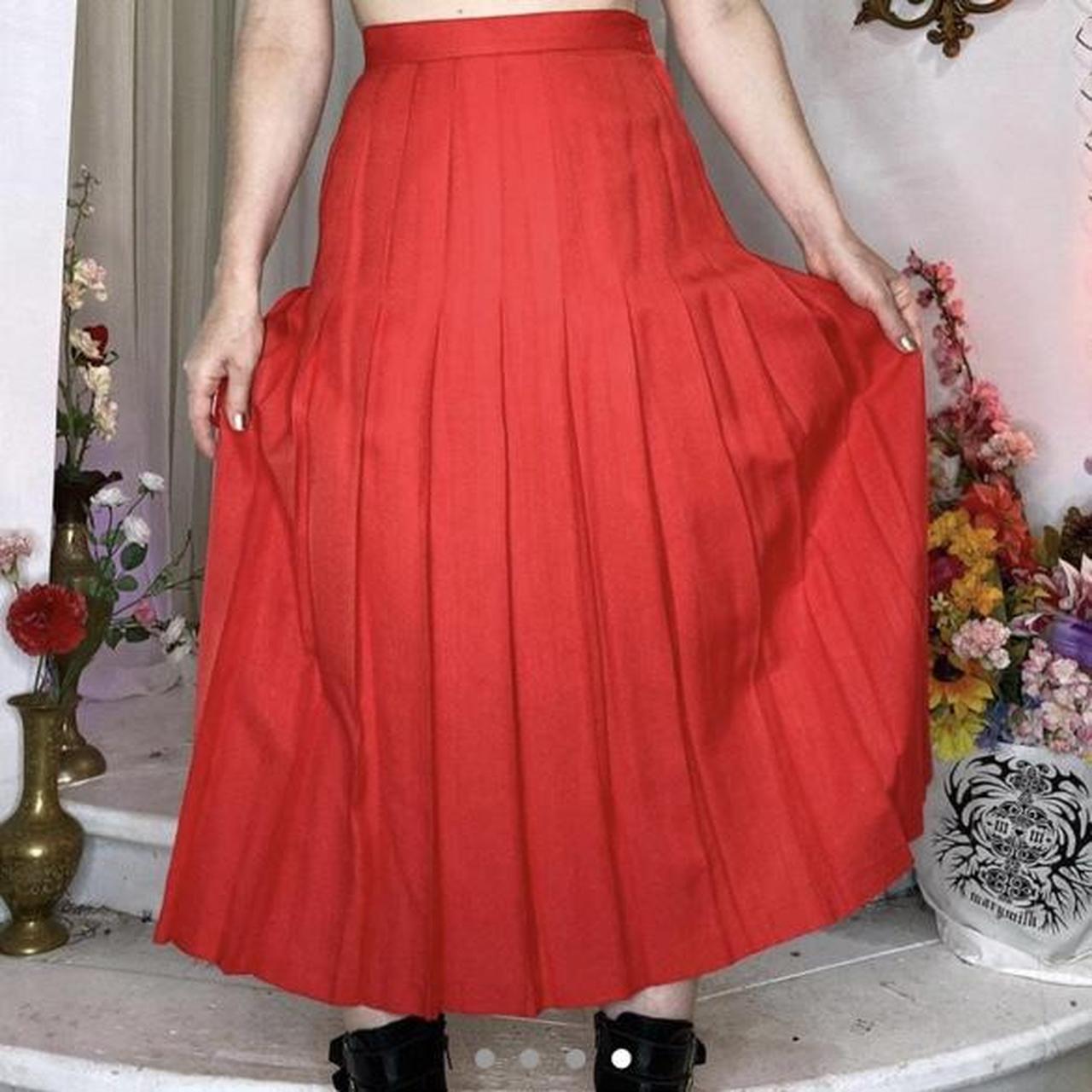 Women's Red Skirt Depop