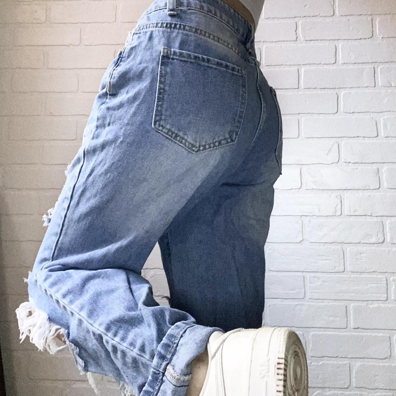 SHEIN Women's Blue and Navy Jeans (3)